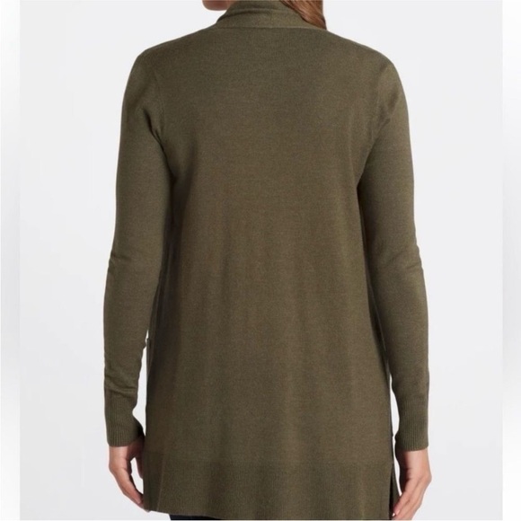 Pink Clover | Olive Green | Open Front Cardigan Sweater with pockets | NWT - Picture 5 of 10